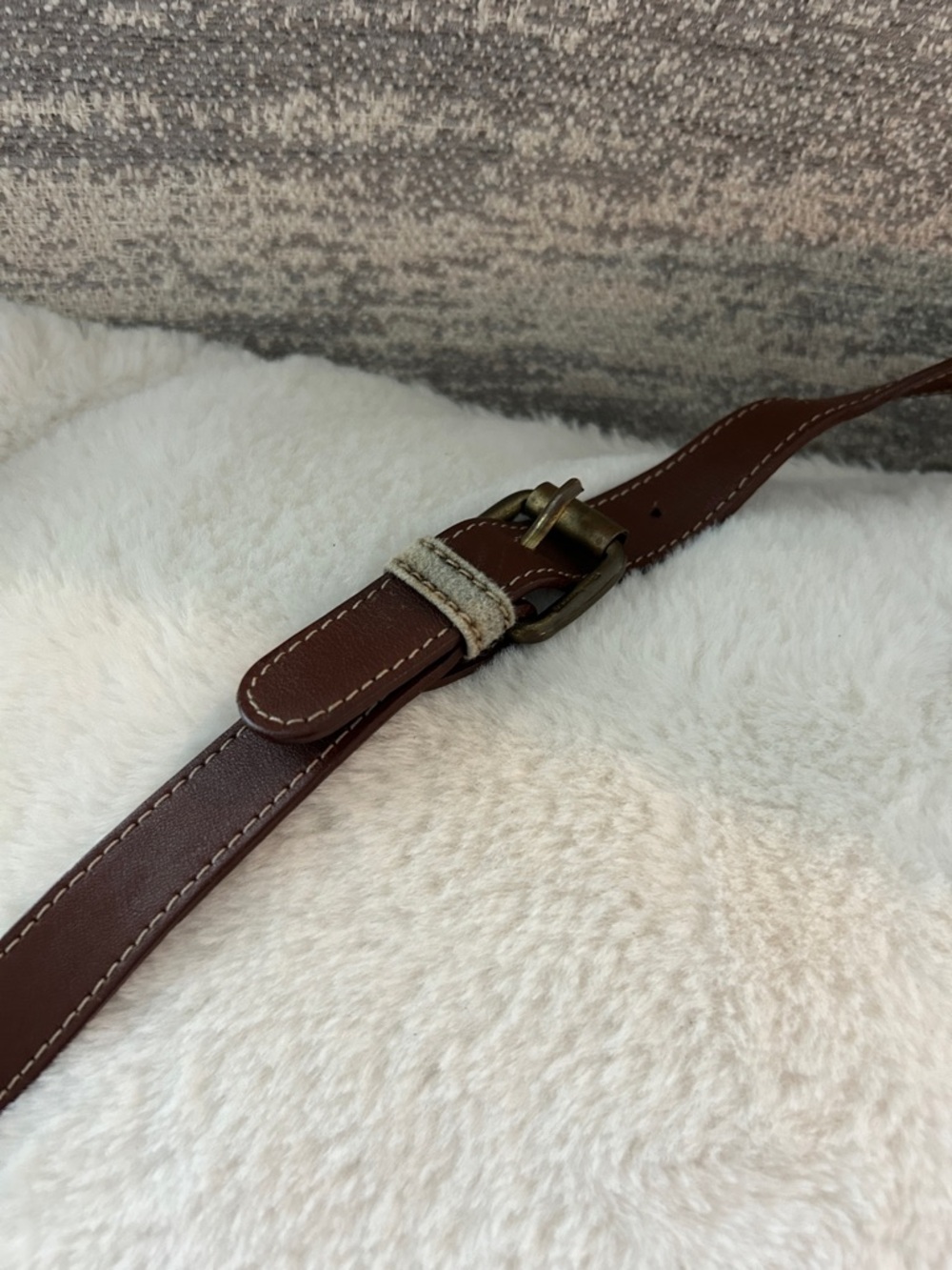 Burberry Tan Plaid Crossbody with Brown Leather Strap - Picture 7 of 7